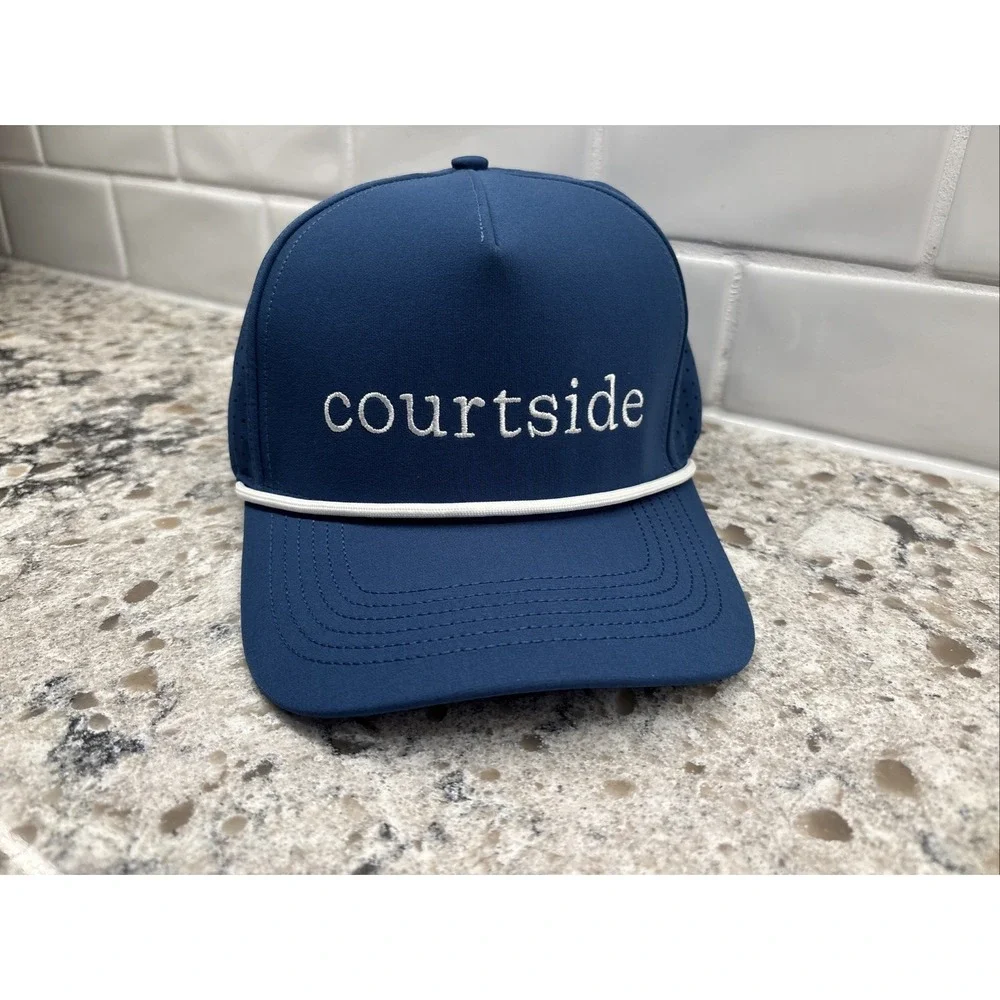 Pickleball Hat Tennis Hat Courtside In Navy Blue w/ Adjustable Size Outdoor